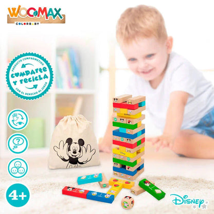 Disney blocks tower + domino wooden set Nerdscape