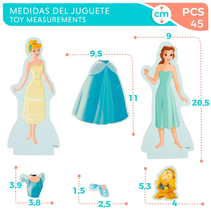 Disney Princess dresses wooden magnetic set Nerdscape