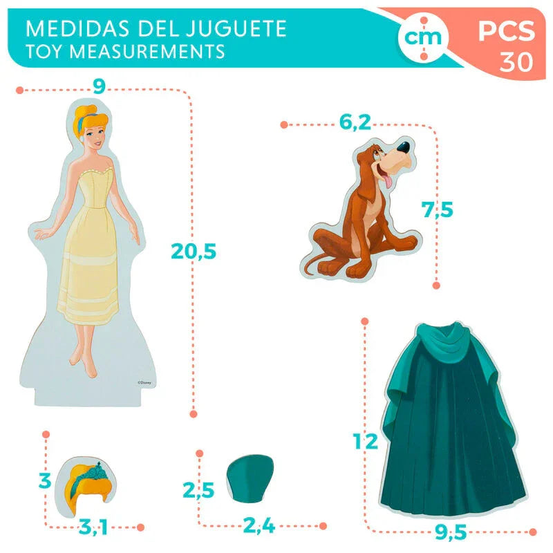 Disney Cinderella dresses wooden magnetic set Nerdscape