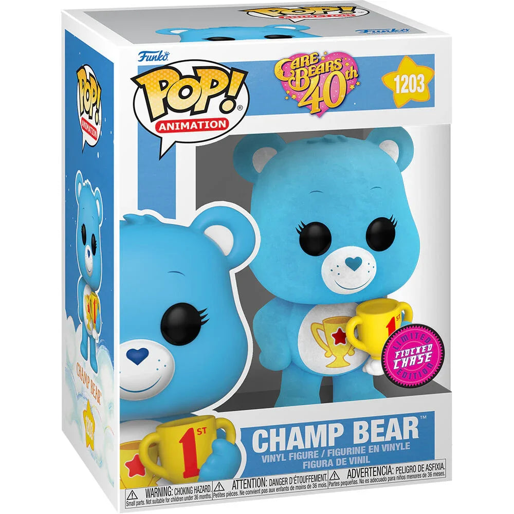 Funko Pop! Care Bears Champ Bear 5 + 1 Chase - Figura da Collezione Vinyl Nerdscape