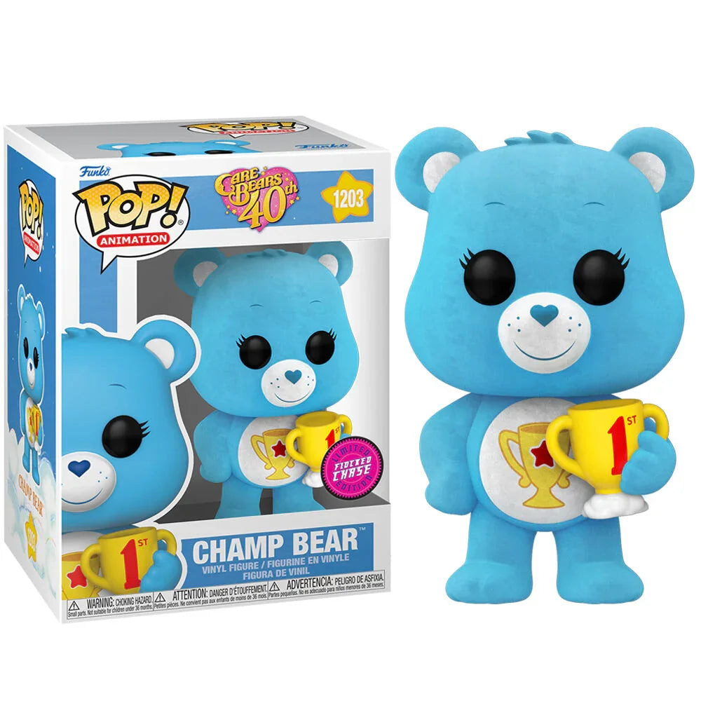 Funko Pop! Care Bears Champ Bear 5 + 1 Chase - Figura da Collezione Vinyl Nerdscape
