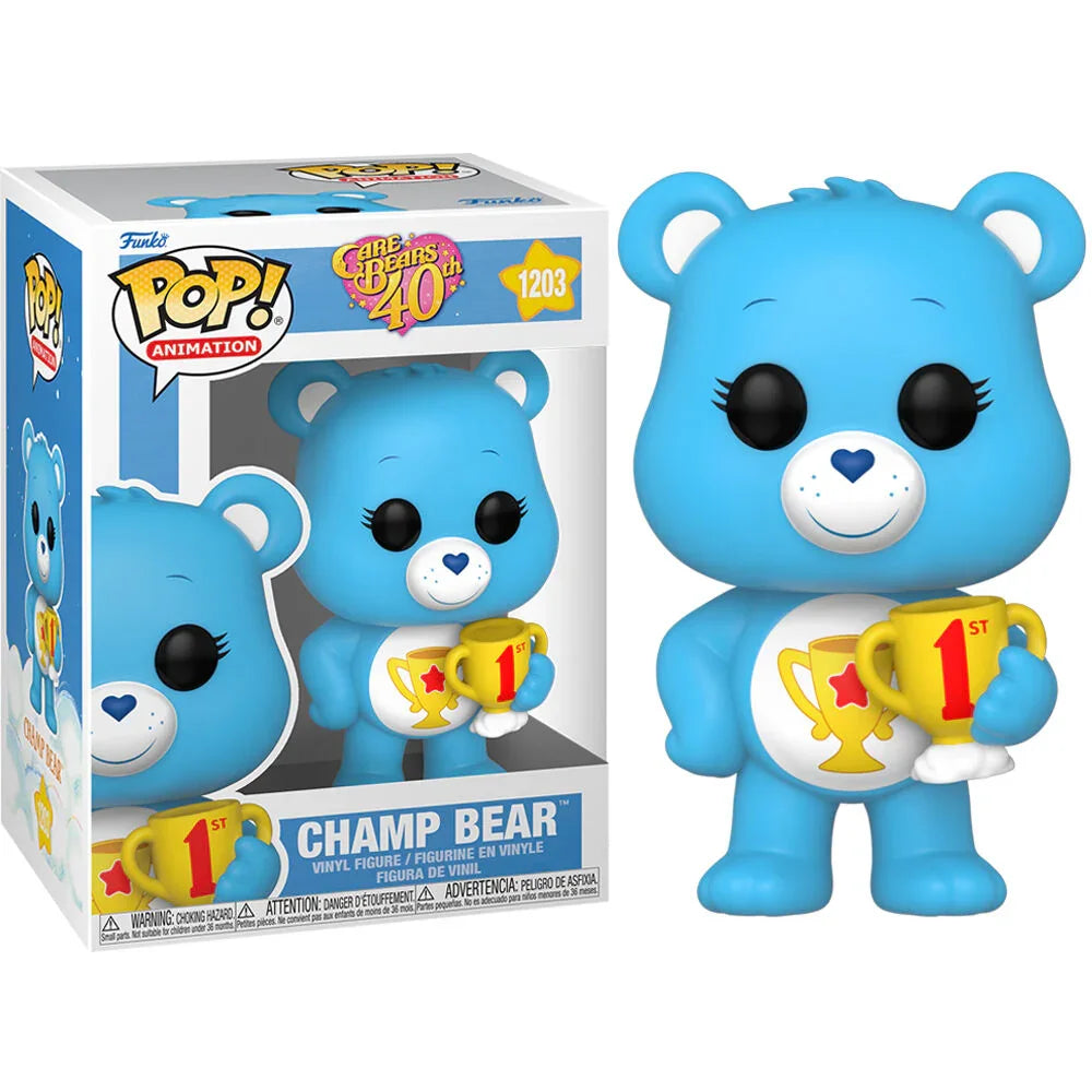 Funko Pop! Care Bears Champ Bear 5 + 1 Chase - Figura da Collezione Vinyl Nerdscape