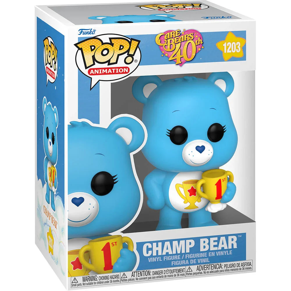 Funko Pop! Care Bears Champ Bear 5 + 1 Chase - Figura da Collezione Vinyl Nerdscape