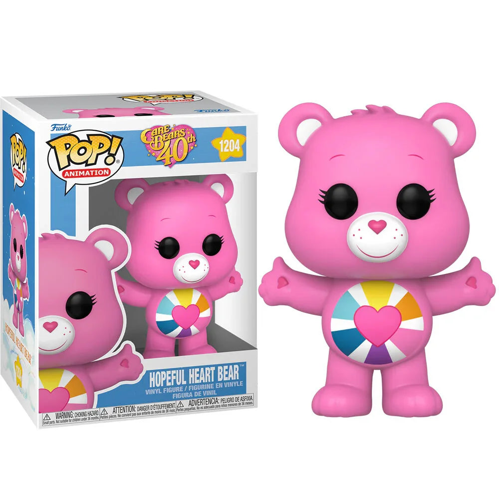 Funko Pop! Care Bears Hopeful Heart Bear 5 + 1 Chase - Figura da Collezione Vinyl Nerdscape