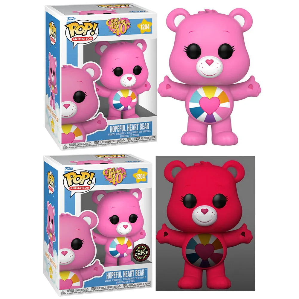 Funko Pop! Care Bears Hopeful Heart Bear 5 + 1 Chase - Figura da Collezione Vinyl Nerdscape