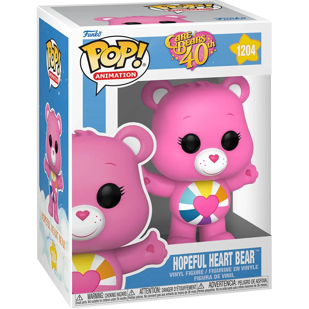 Funko Pop! Care Bears Hopeful Heart Bear 5 + 1 Chase - Figura da Collezione Vinyl Nerdscape