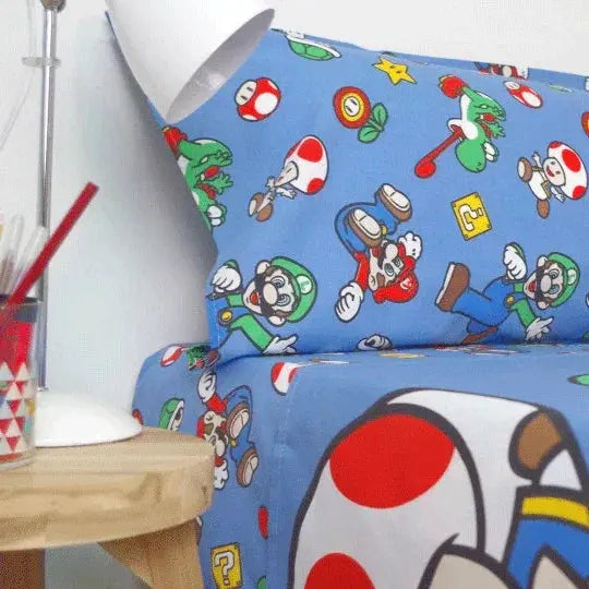 Super Mario Bros sheets set bed 90cm Nerdscape