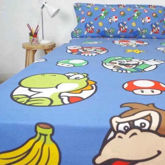Super Mario Bros sheets set bed 90cm Nerdscape