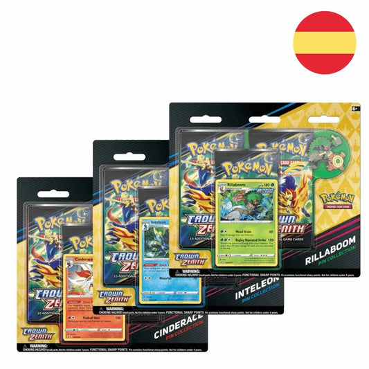Collection de pins Pokémon espagnols sous blister assortis