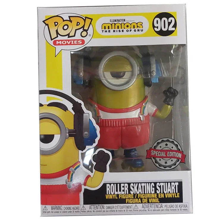 Set figure POP & Tee Minions Roller Skating Stuart Metallic Exclusive Nerdscape