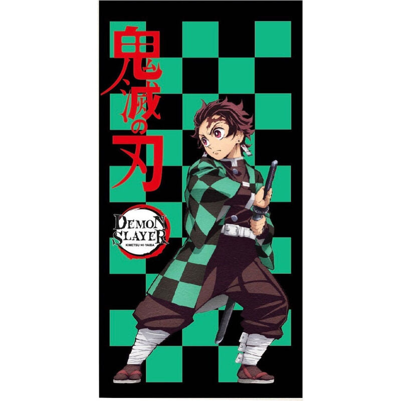 Demon Slayer Kimetsu no Yaiba Tanjiro Kamado microfibre beach towel Nerdscape