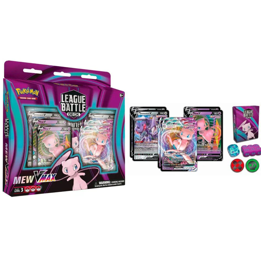Spanish Blister Pokemon League Battle Mew VMax Trading Card Game Nerdscape