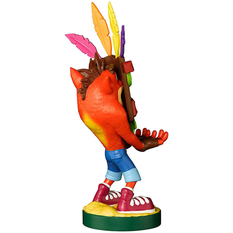 Crash Bandicoot Aku Aku figure clamping bracket Cable guy 20cm Nerdscape