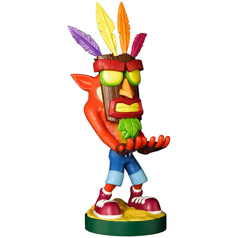 Crash Bandicoot Aku Aku figure clamping bracket Cable guy 20cm Nerdscape