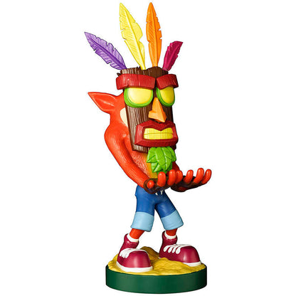 Crash Bandicoot Aku Aku figure clamping bracket Cable guy 20cm Nerdscape