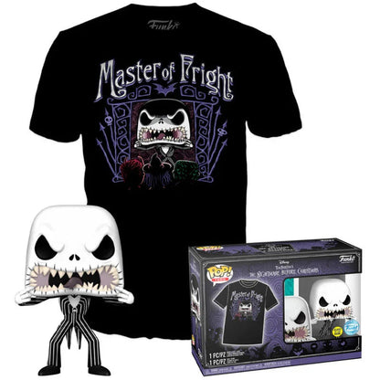 Funko Pop! Nightmare Before Christmas Jack Skellington - Figura da Collezione Vinyl + T-shirt Exclusive Nerdscape