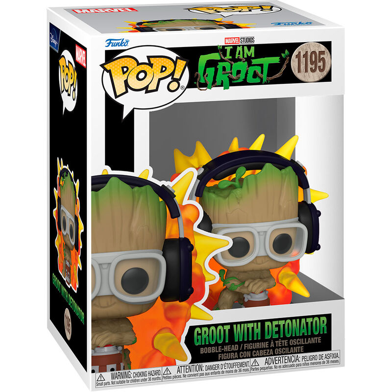 Funko Pop! Marvel I am Groot - Groot con Detonatore - Figura da Collezione Vinyl Nerdscape