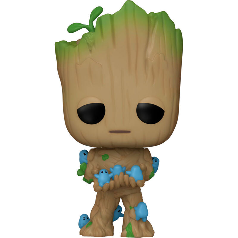 Funko Pop! Marvel Groot con Grunds - Figura da Collezione Vinyl Nerdscape