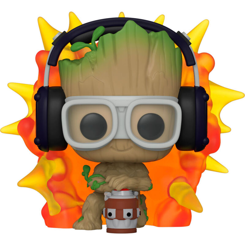 Funko Pop! Marvel I am Groot - Groot con Detonatore - Figura da Collezione Vinyl Nerdscape