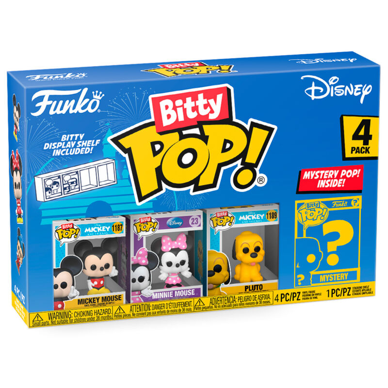 Funko Pop! Bitty POP Disney Mickey - Figura da Collezione Vinyl 4 pezzi Nerdscape