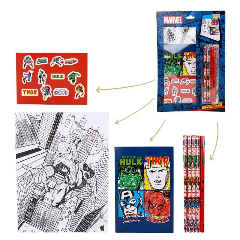 Marvel Avengers Colouring stationery set Nerdscape