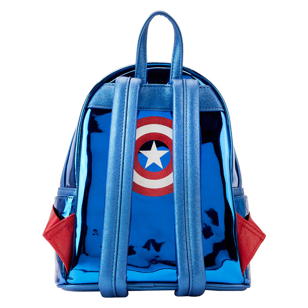 Loungefly Marvel Captain America metallic backpack 26cm Nerdscape