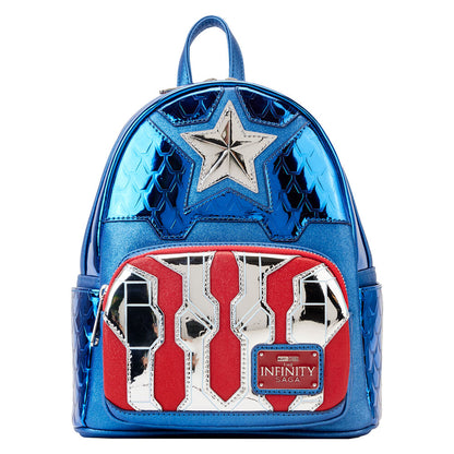 Loungefly Marvel Captain America metallic backpack 26cm Nerdscape