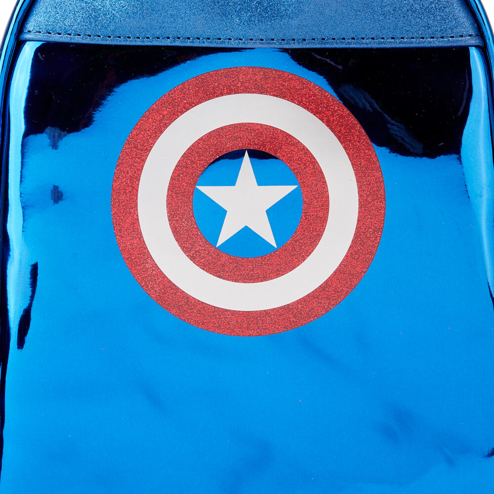 Loungefly Marvel Captain America metallic backpack 26cm Nerdscape
