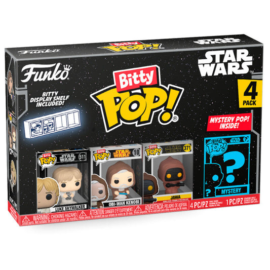 Funko Pop! Star Wars Luke - Figura da Collezione Vinyl 4 pezzi Blister Bitty POP Nerdscape