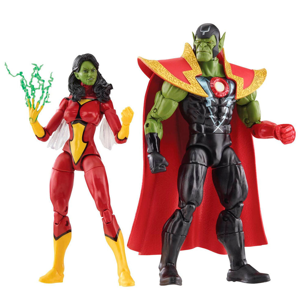 Marvel Avengers Beyond Earth Mightiest Skrull Queen & Super Skrull figures 15cm Nerdscape
