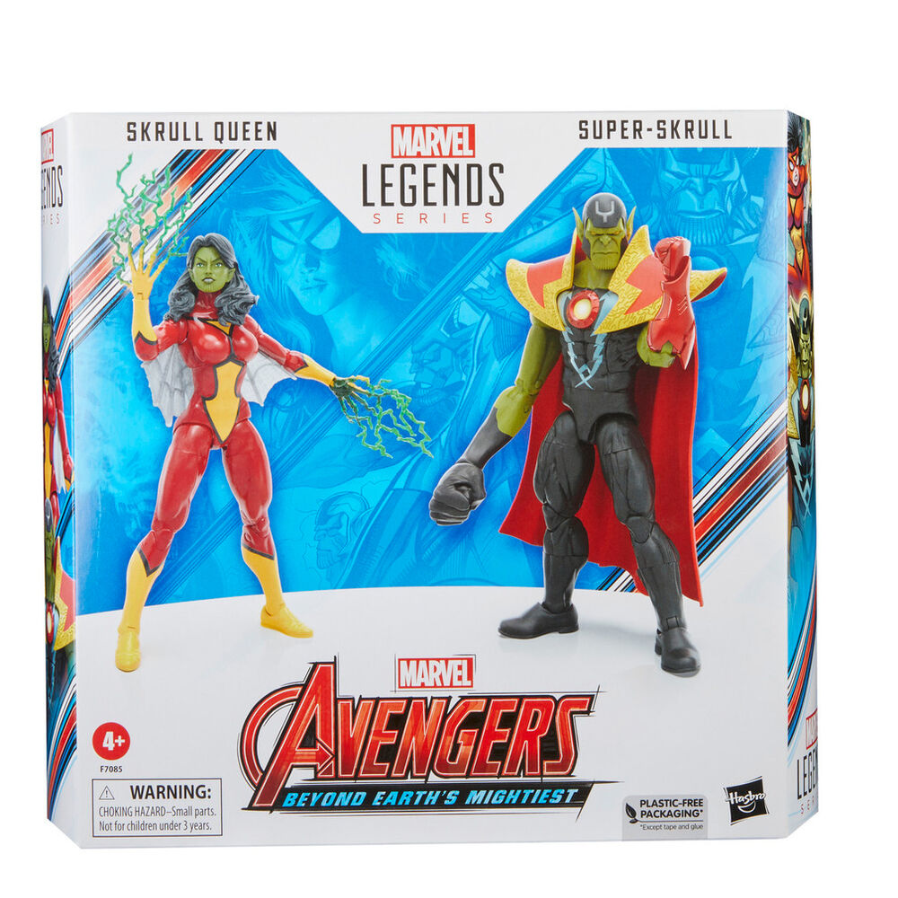 Marvel Avengers Beyond Earth Mightiest Skrull Queen & Super Skrull figures 15cm Nerdscape