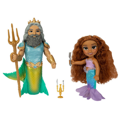 Disney The Little Mermaid Ariel + Triton doll 15cm Nerdscape