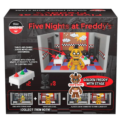 Snaps! playset figure Five Nights at Freddys Golden Freddy with Stage Nerdscape