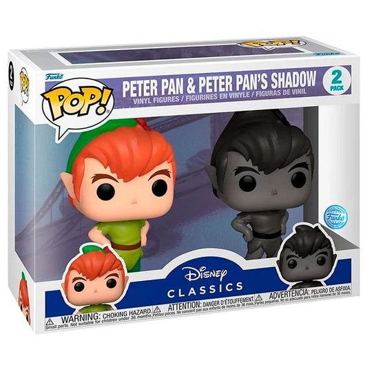 POP pack 2 figures Disney Peter Pan - Peter Pan & Peter Pans Shadow Exclusive - Nerdscape