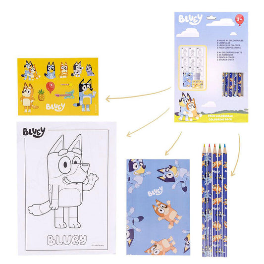 Bluey Colouring stationery set Nerdscape