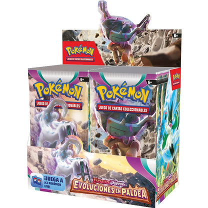 Spanish Pokemon Developments in Paldea trading card game envelopes Nerdscape