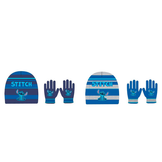 Ensemble de bonnets et gants assortis Disney Stitch pour enfants