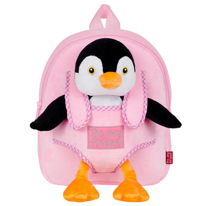 Peggie Penguin reversible backpack with plush toy 27cm Nerdscape