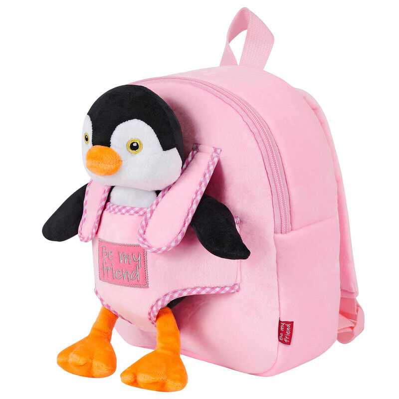 Peggie Penguin reversible backpack with plush toy 27cm Nerdscape