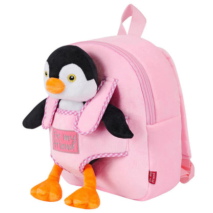 Peggie Penguin reversible backpack with plush toy 27cm Nerdscape