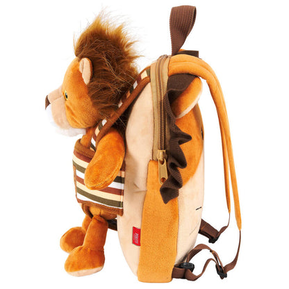 Lenny Lion reversible backpack with plush toy 25cm Nerdscape
