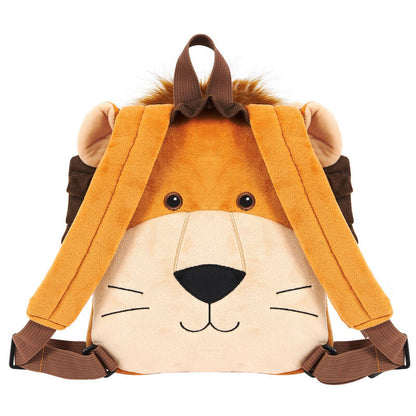 Lenny Lion reversible backpack with plush toy 25cm Nerdscape