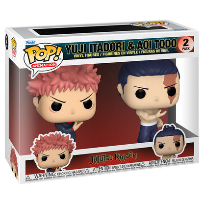 Funko Pop! Jujutsu Kaisen Yuji Itadori & Aoi Todo - Figura da Collezione Vinyl Nerdscape