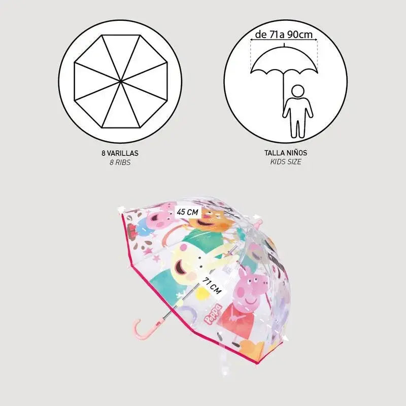 Peppa Pig bubble manual umbrella 45cm Nerdscape