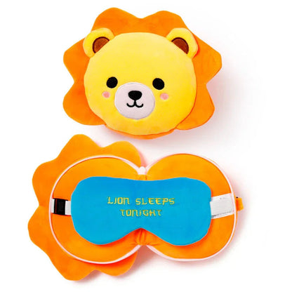 Relaxeazzz Adoramals Lion travel pillow eye mask Nerdscape