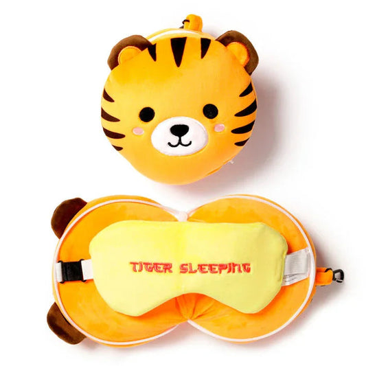 Relaxeazzz Adoramals Tiger travel pillow eye mask Nerdscape