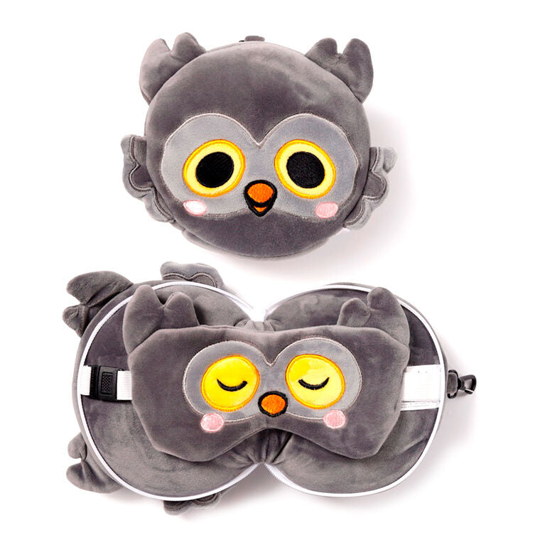 Relaxeazzz Adoramals Winston Owl travel pillow eye mask Nerdscape