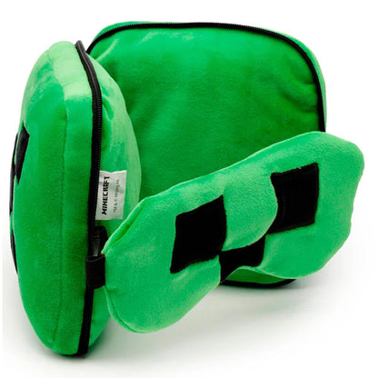 Relaxeazzz Minecraft Creeper travel pillow eye mask Nerdscape