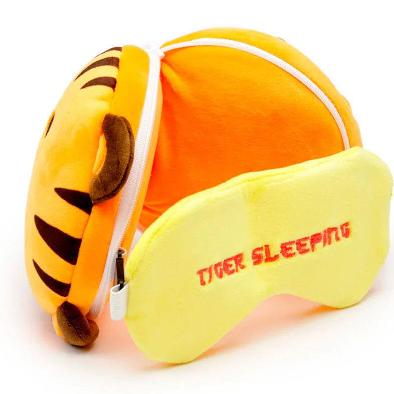 Relaxeazzz Adoramals Tiger travel pillow eye mask Nerdscape