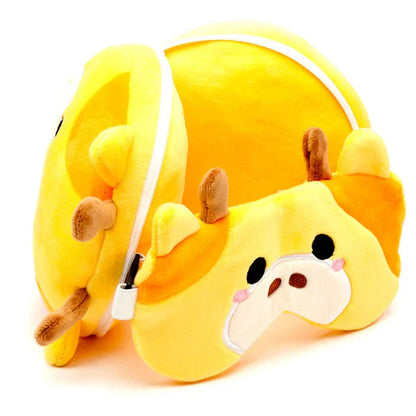 Relaxeazzz Giraffe travel pillow eye mask Nerdscape